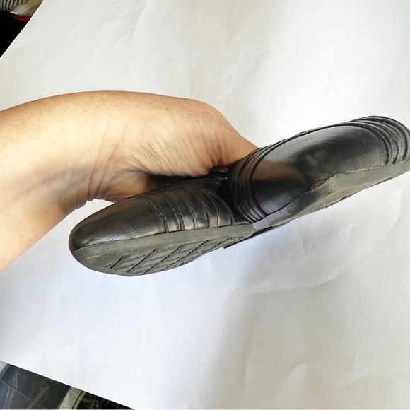 Di Donna Italy Black Leather Pointed-Toe Flats Slingback Minimalist Neutral 40 - Picture 5 of 9